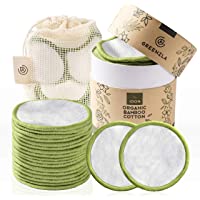 Los mejores  - Discos Desmaquillantes Reutilizables Greenzla (20pcs) con bolsa de lavandería lavable y caja redonda para guardarlas…